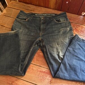 Duluth Trading Co. Ballroom Double Flex Straight Blue Denim Stretch Jeans